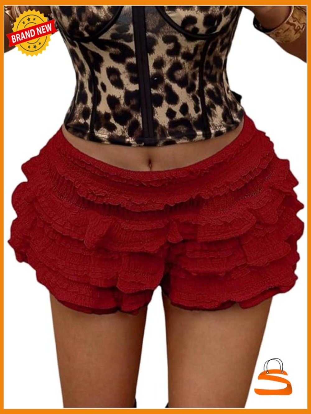 Y2K Lace Ruffle Mini Shorts Tiered Layers Bloomers Going Out